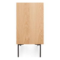 Peek 1 Door / 3 Drawer Credenza in White Oak - Angle 6