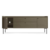 Peek 2 Door / 2 Drawer Console in Dark Olive - Angle 4