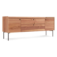 Peek 2 Door / 2 Drawer Console in Rustic Walnut - Angle 5