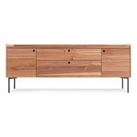 Peek 2 Door / 2 Drawer Console in Rustic Walnut - Angle 1