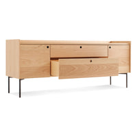 Peek 2 Door / 2 Drawer Console in White Oak - Angle 6