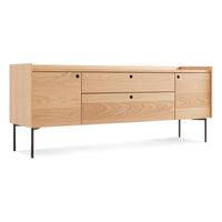 Peek 2 Door / 2 Drawer Console in White Oak - Angle 5