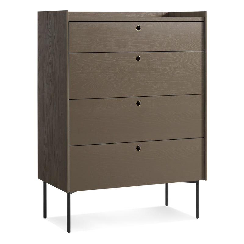 Peek 4 Drawer Dresser in Dark Olive - Angle 2