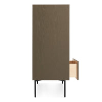 Peek 4 Drawer Dresser in Dark Olive - Angle 6