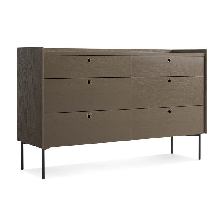 Blu Dot Peek 6 Drawer Dresser in Dark Olive