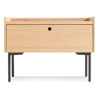Peek Nightstand in White Oak - Angle 1