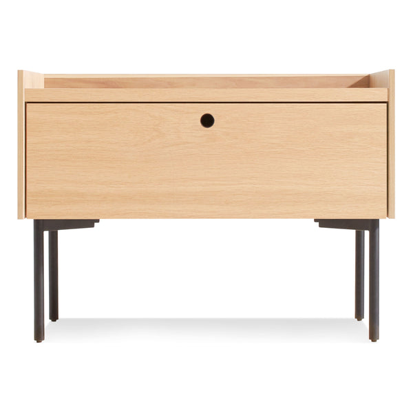 Peek Nightstand in White Oak - Angle 1