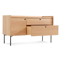 Peek Small Media Stand en White Oak - ángulo 4