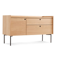 Peek Small Media Stand en White Oak - ángulo 3