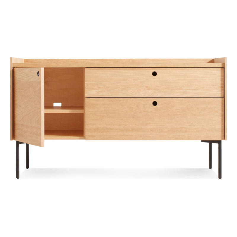 Peek Small Media Stand in White Oak