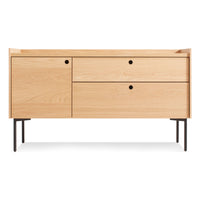 Peek Small Media Stand en White Oak - ángulo 1