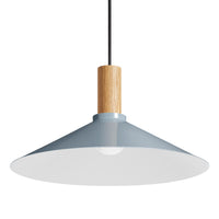 Emblem Large Pendant Light in Grey Blue / White Oak - Angle 5