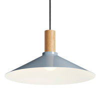 Emblem Large Pendant Light in Grey Blue / White Oak - Angle 6