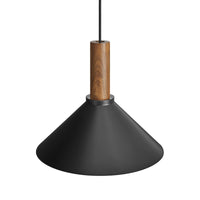 Emblem Medium Pendant Light in Black / Walnut - Angle 3