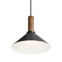 Emblem Medium Pendant Light in Black / Walnut - Angle 5
