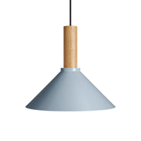 Emblem Medium Pendant Light in Grey Blue / White Oak - Angle 1