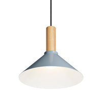 Emblem Medium Pendant Light in Grey Blue / White Oak - Angle 5