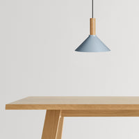 Emblem Medium Pendant Light in Grey Blue / White Oak - Angle 8