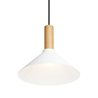 Emblem Medium Pendant Light in White / White Oak - Angle 5
