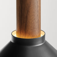 Emblem Medium Pendant Light in Black / Walnut - Angle 6