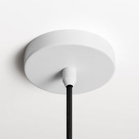 Emblem Large Pendant Light in White / White Oak - Angle 8