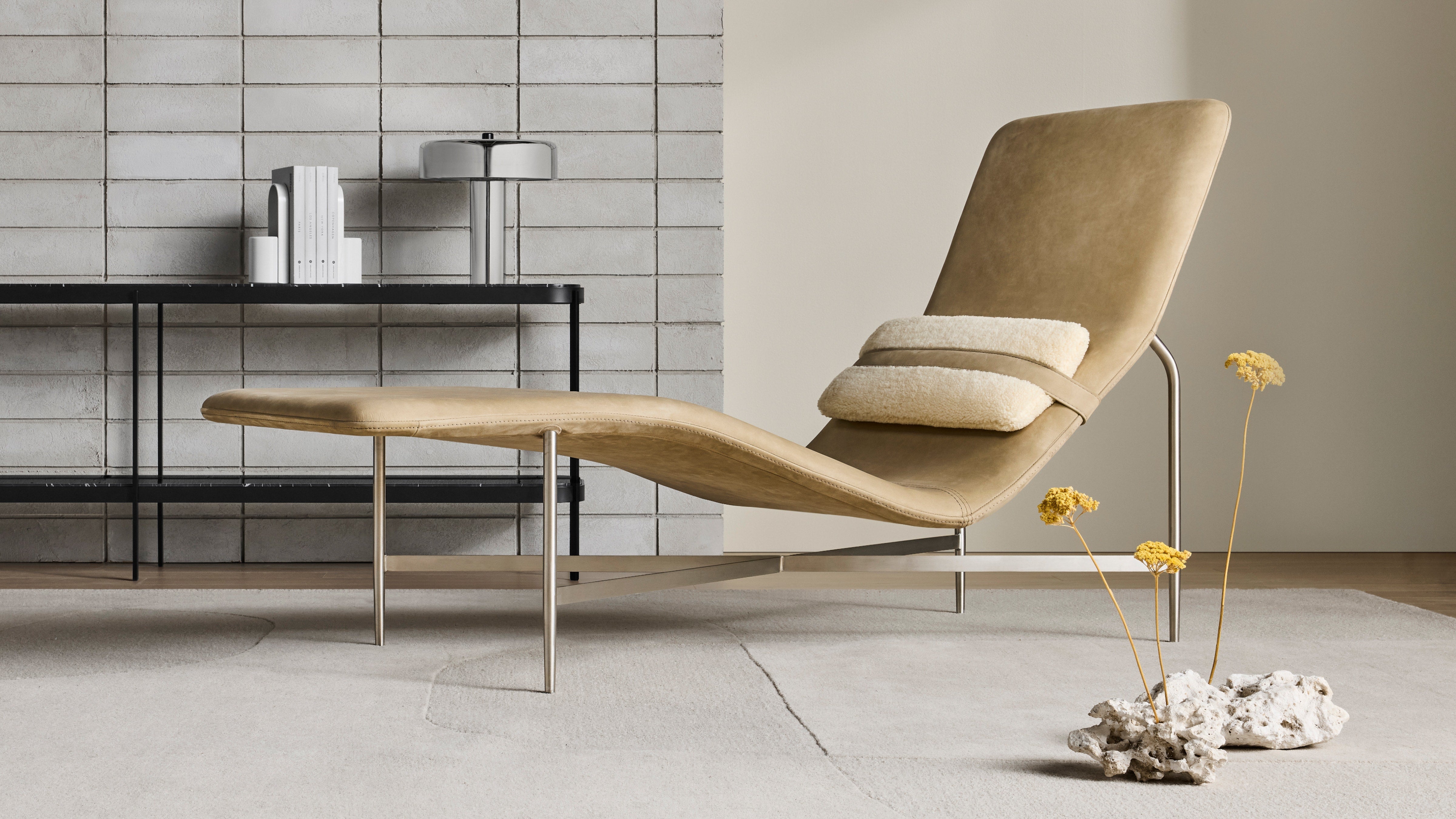 Deep Thoughts Leather Chaise | Blu Dot