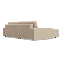 Esker Sofa with Chaise in Kelso Camel - Angle 6