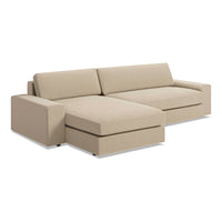 Esker Sofa with Chaise in Kelso Camel - Angle 4