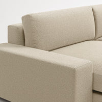 Esker Sofa with Chaise in Kelso Camel - Angle 8