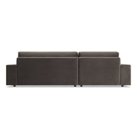 Esker Sofa with Chaise in Storm Velvet - Angle 7