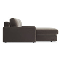 Esker Sofa with Chaise in Storm Velvet - Angle 5