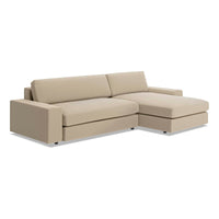 Esker Sofa with Chaise in Kelso Camel - Angle 4