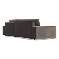 Esker Sofa with Chaise in Storm Velvet - Angle 6