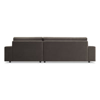Esker Sofa with Chaise in Storm Velvet - Angle 7