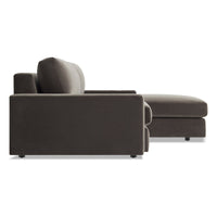 Esker Sofa with Chaise in Storm Velvet - Angle 5
