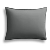 Ester Linen Quilt Set in Charcoal - Angle 3
