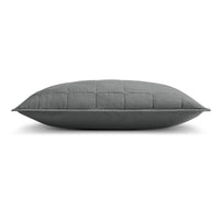 Ester Linen Quilt Set in Charcoal - Angle 4