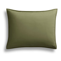 Ester Linen Quilt Set in Loden Green - Angle 3