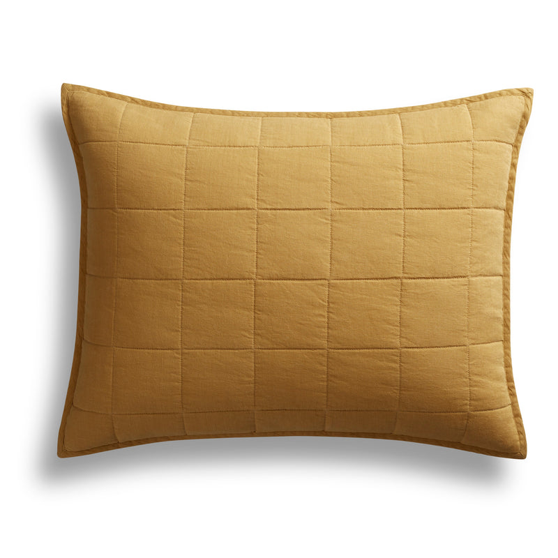 Ester Linen Quilt Set in Mustard