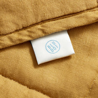 Ester Linen Quilt Set in Mustard - Angle 10