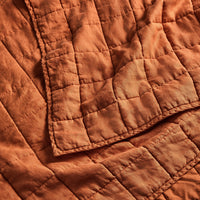 Ester Linen Quilt Set in Tomato - Angle 7
