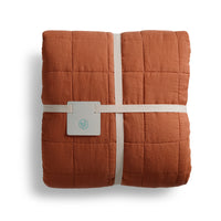 Ester Linen Quilt Set in Tomato - Angle 9