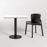Easy Cafe Table in White Laminate - Angle 4