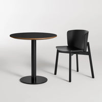 Easy Cafe Table in Black Laminate - Angle 3