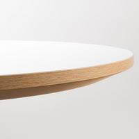 Easy Round Dining Table in White Laminate - Angle 5