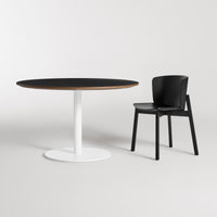 Easy Round Dining Table in Black Laminate - Angle 3