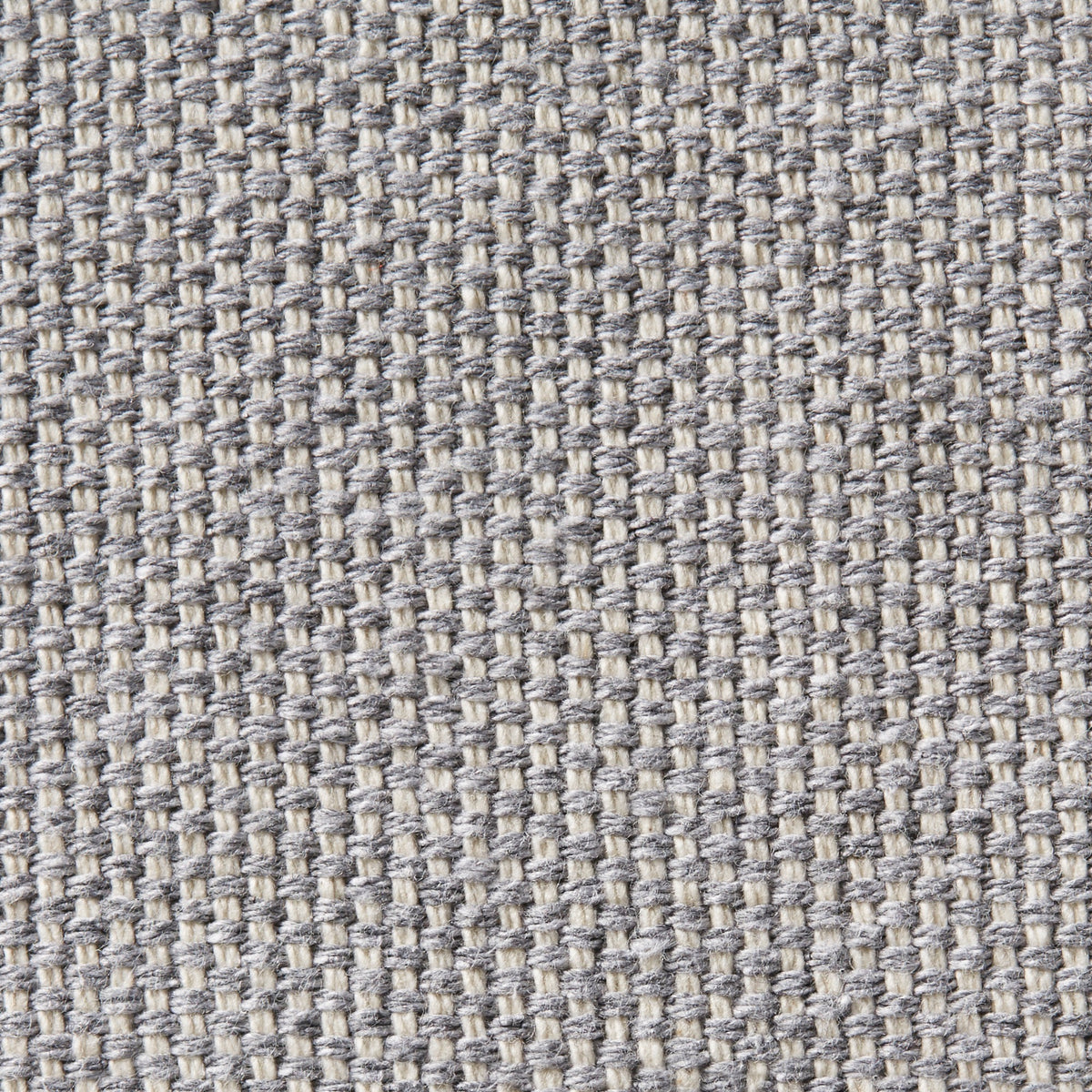 Close-up view of a grey fabric texture.