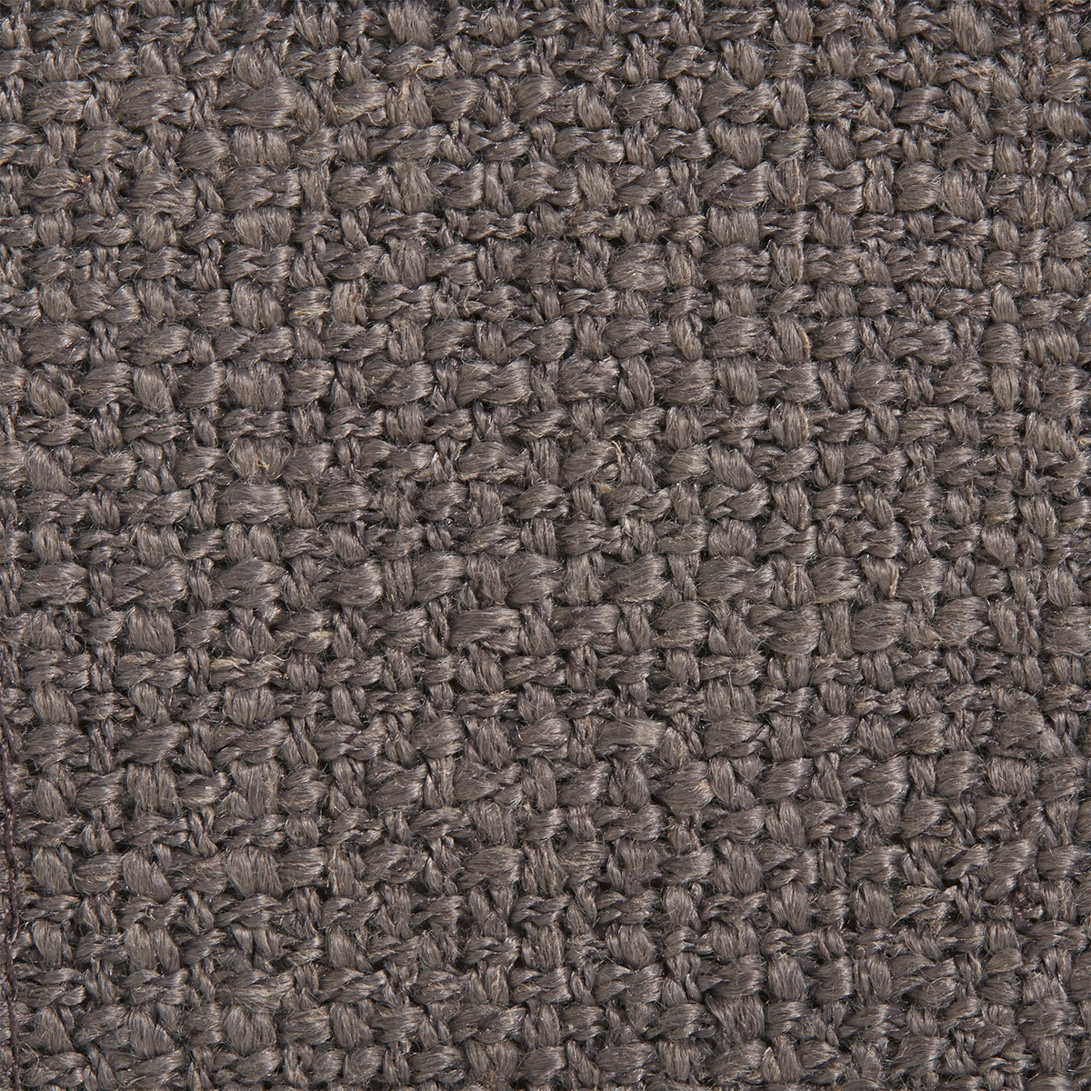 Close-up view of a textured gray afton charcoal fabric.