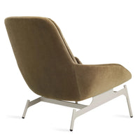 Field Lounge Chair in Moss Velvet - Angle 16