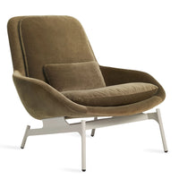 Field Lounge Chair in Moss Velvet - Angle 14